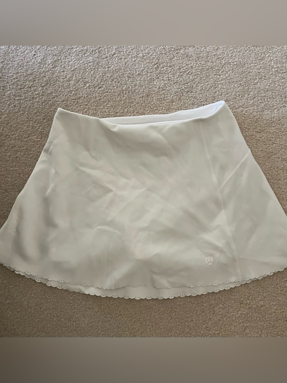 lululemon athletica White Scalloped-Hem Mini Skort